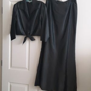 2 piece, blouse with long skirt